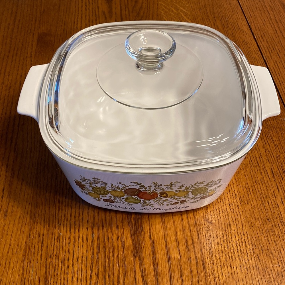Corning Ware Spice of Life L’Echalote La Marjolaine 3 Qt. A-3-B Casserole Dish